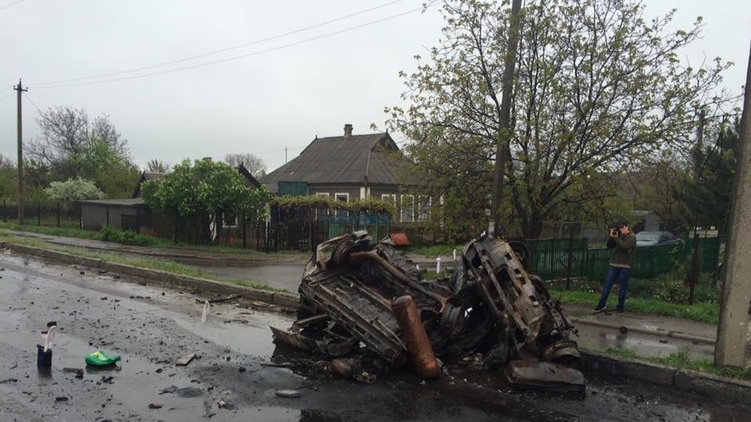 То, что осталось от автомобилей в Еленовке..., фото: novosti.dn.ua