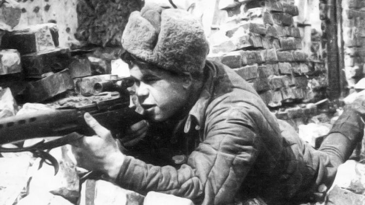 Легендарный украинский снайпер Николай Ильин под Сталинградом