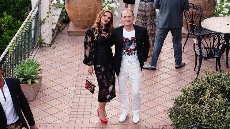 Оксана Марченко и Виктор Медведчук на кинофестивале в Италии, фото: instagram.com
