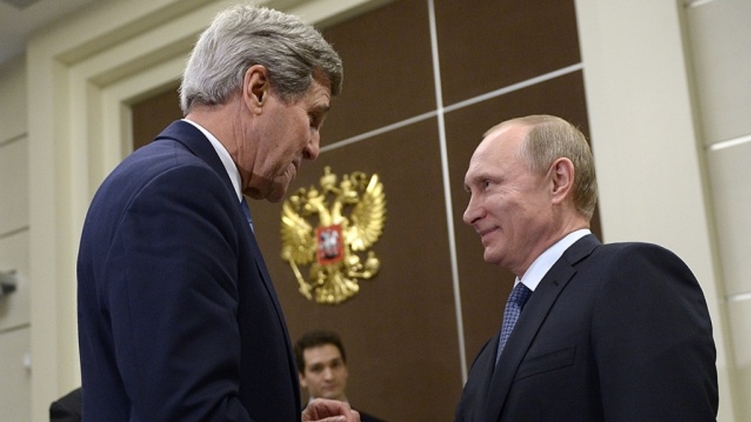 Керри торгуется с Путиным по ситуации в Сирии, фото: ntv.ru