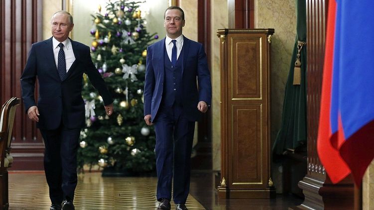 Владимир Путин и Дмитрий Медведев. Фото: сайт Кремля