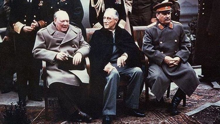 Черчилль, Рузвельт и Сталин в Ялте 1945 года