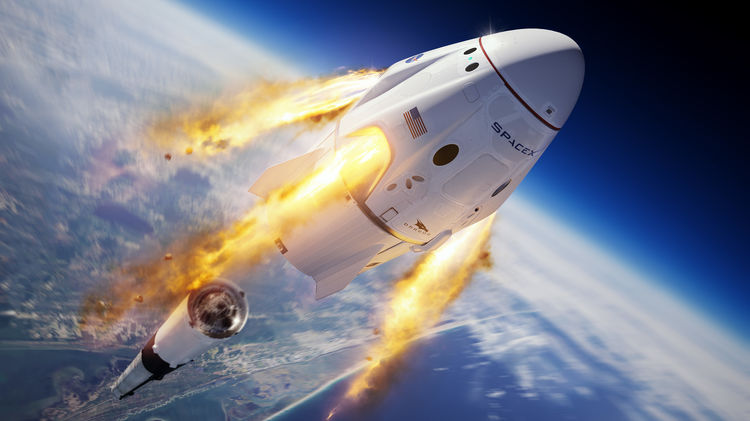 Корабль Crew Dragon сегодня снова попробует взлететь. Фото - SpaceX