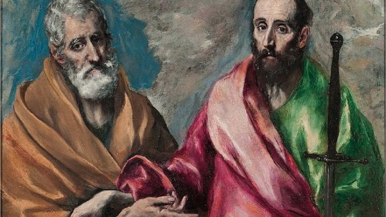 Апостолы Петр и Павел, картина Ель Греко в Национальном музее искусства Каталонии. Фото: howlingpixel.com