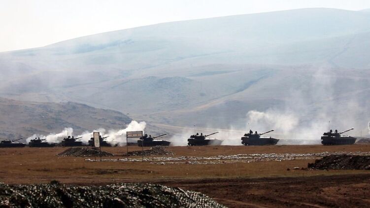 Боевые действия в Карабахе. Кадр из видео