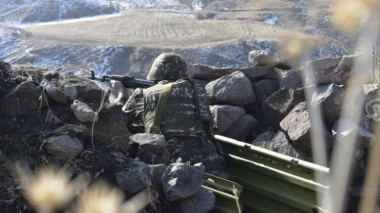 Военные в ходе конфликта в Нагорном Карабахе. Фото с сайта Минобороны Армении