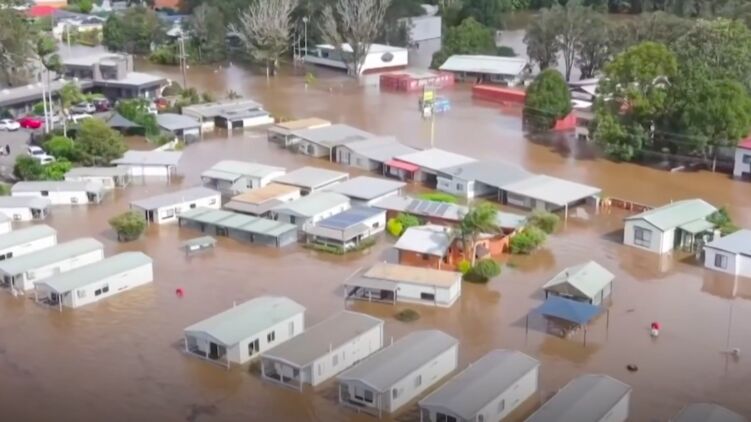 Наводнение в Австралии. Кадр из видео