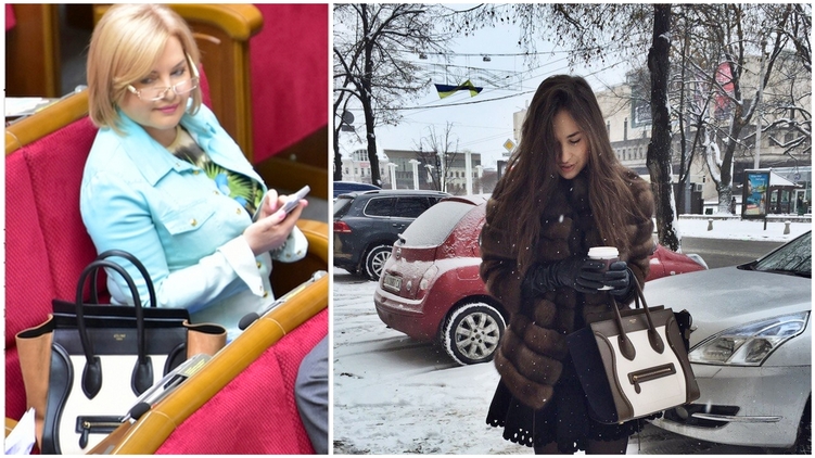 Нардеп Оксана Билозир (слева) и дочь Котвицкого ходят с одинаковыми сумочками, фото: Изым Каумбаев, 