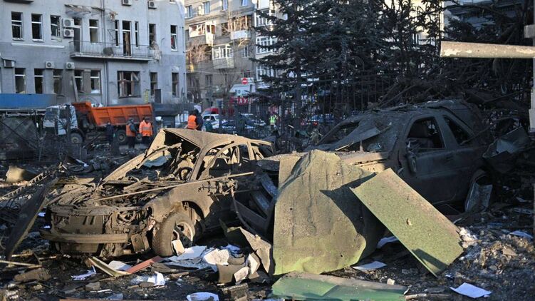 Харьков после вечернего удара 23 января