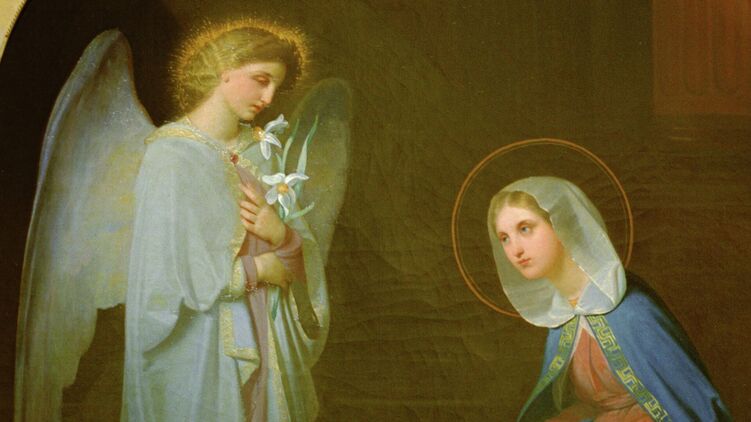 Открытка с Благовещением