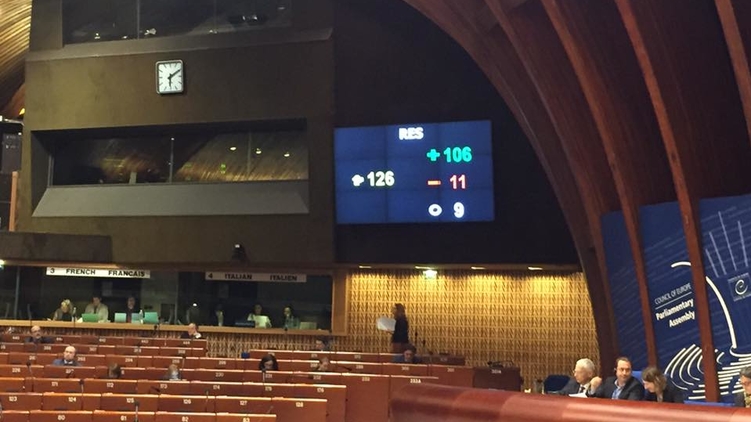 Резолюция ПАСЕ была принято 106 голосами за, фото: facebook.com/georgiylogvinskiy