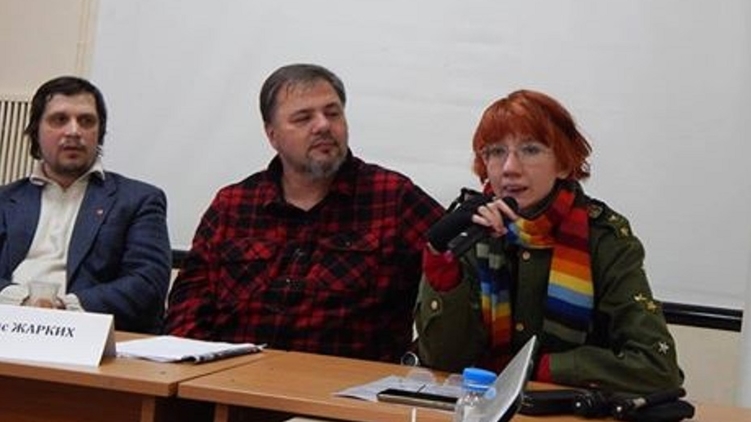 Руслан Коцаба и Евгения Бильченко на форуме Студреспублики