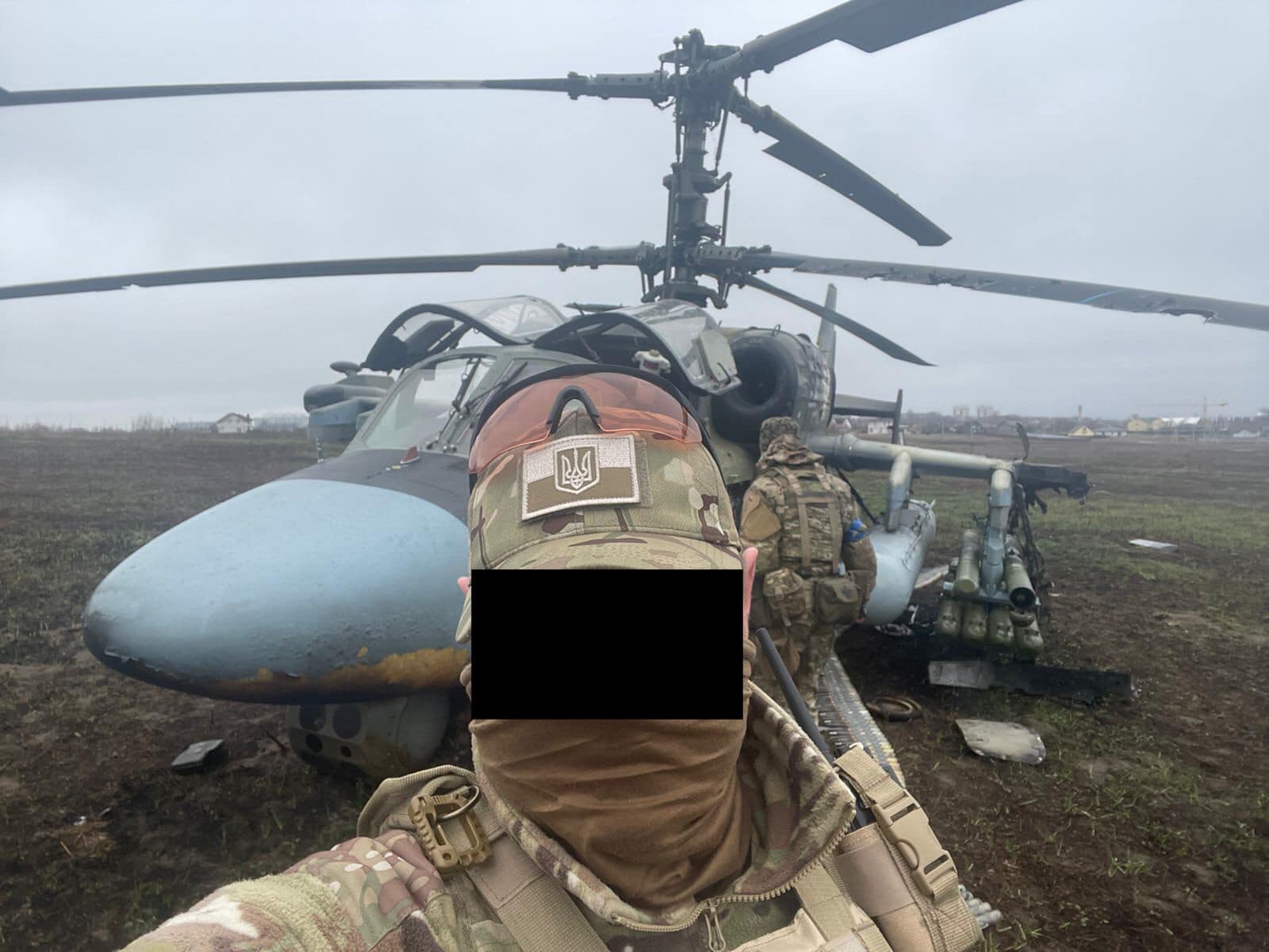 Сбитый бойцами ВСУ российский вертолет