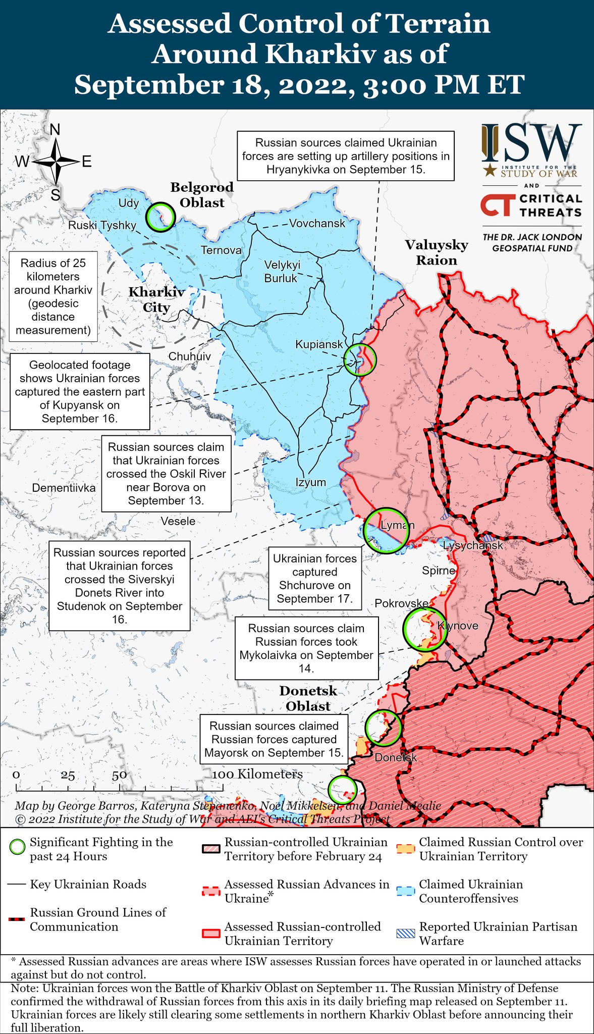 Карты боевых действий в Украине