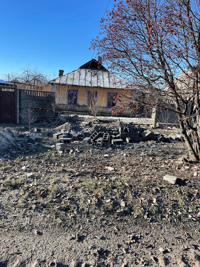 последствия обстрела Донецкой области