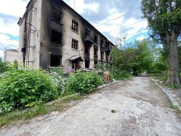 Разрушения в Луганской области