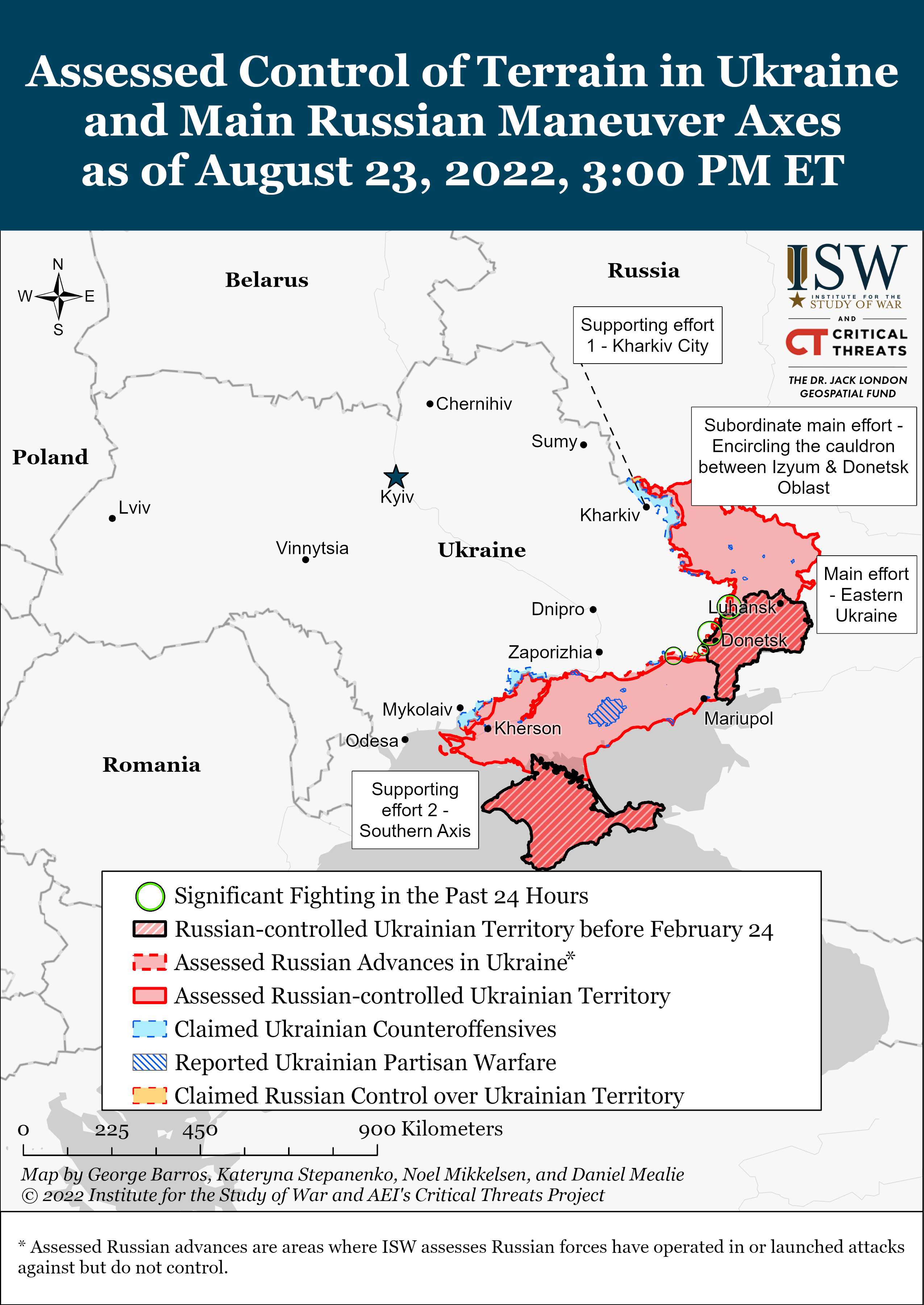 В ISW пишут о продвижении российских войск на юге Украины