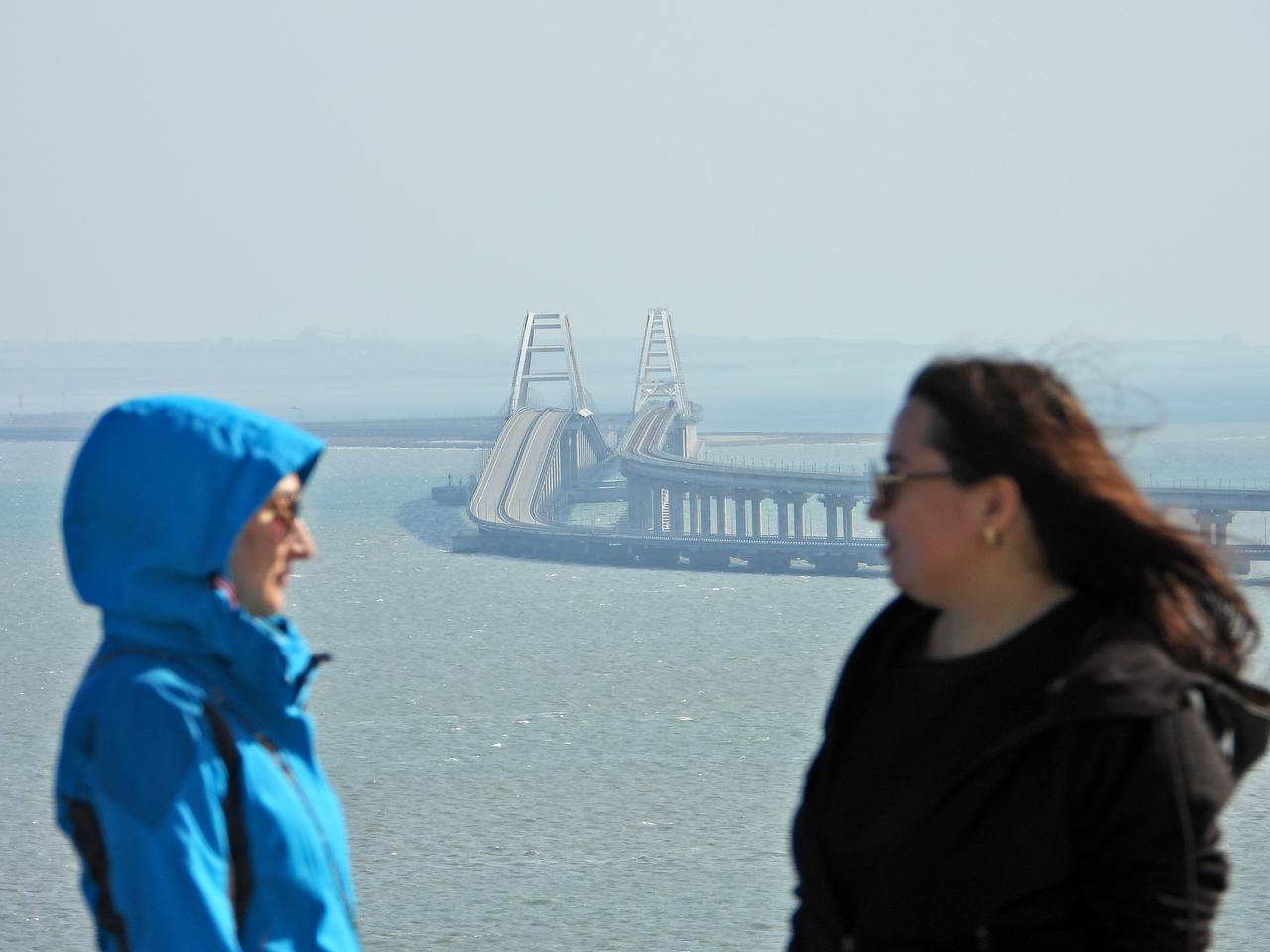 Крымский мост после подрыва