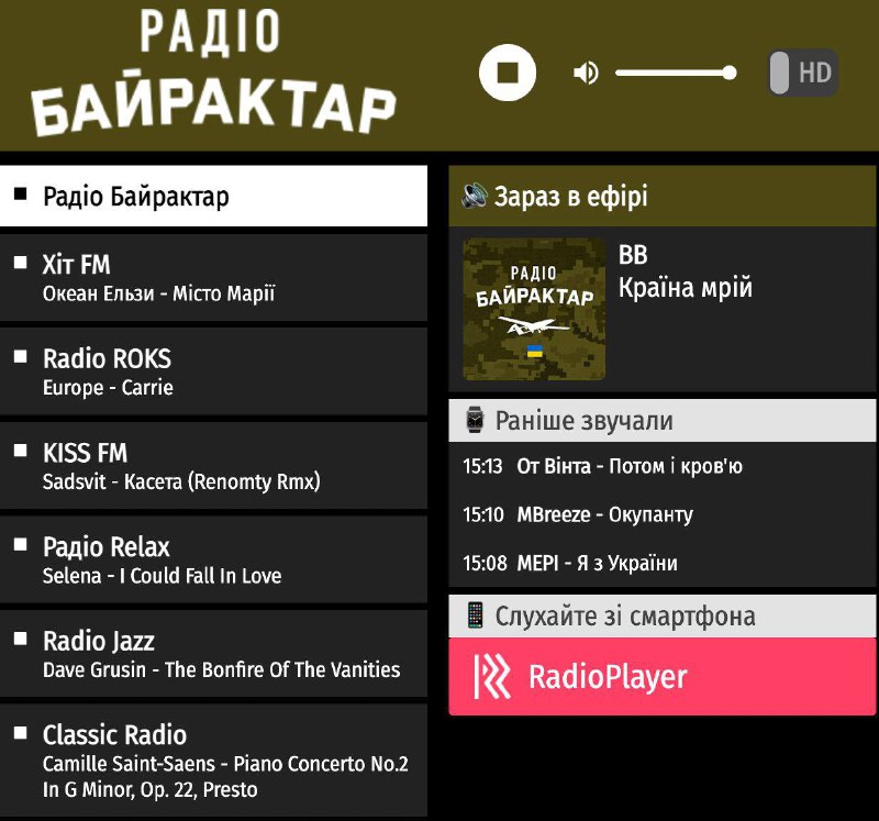 Русское радио Украина теперь официально будет вещать, как радио Байрактар