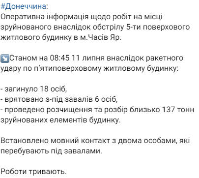 Сколько человек погибли в Часов Яре Донецкой области