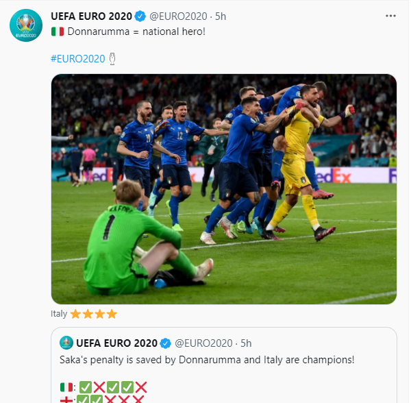 Джанлуиджи Доннарумма лучший игрок Евро-2020