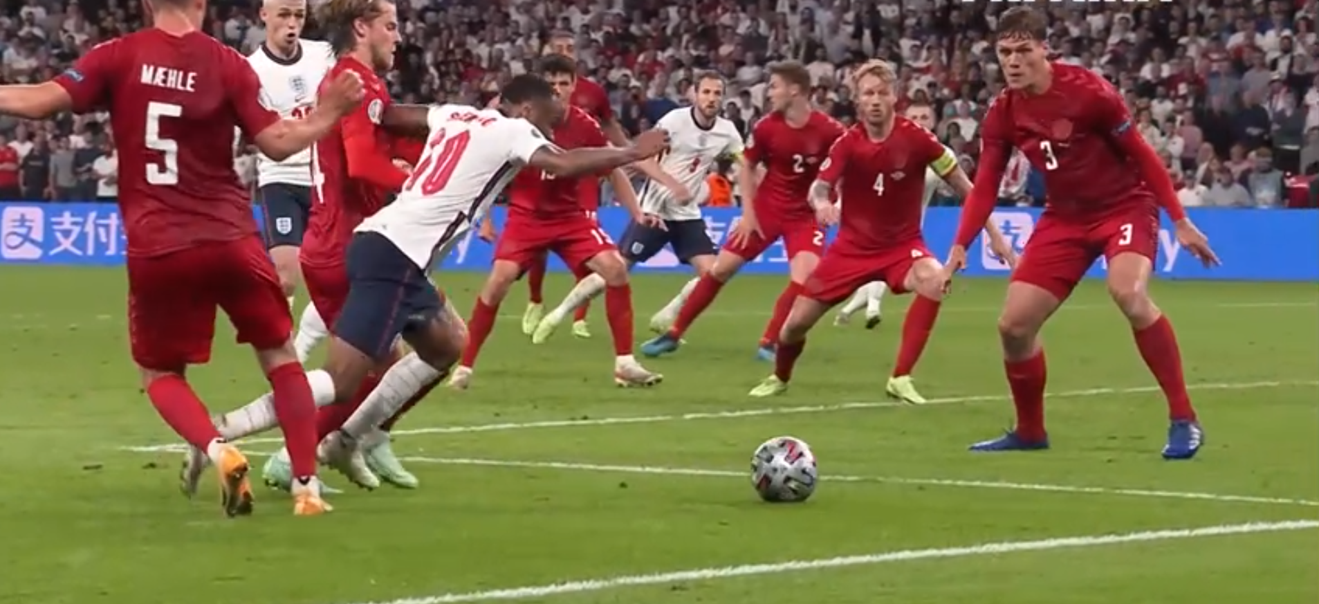 Англия -Дания 2-1 Момент спорного пенальти