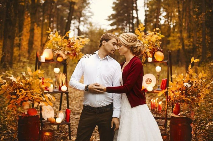 свадьба в октябре, фото svadbagolik.ru
