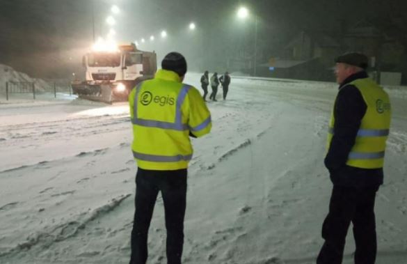 На трассе Киев-Чоп ограничего движение из-за снегопада
