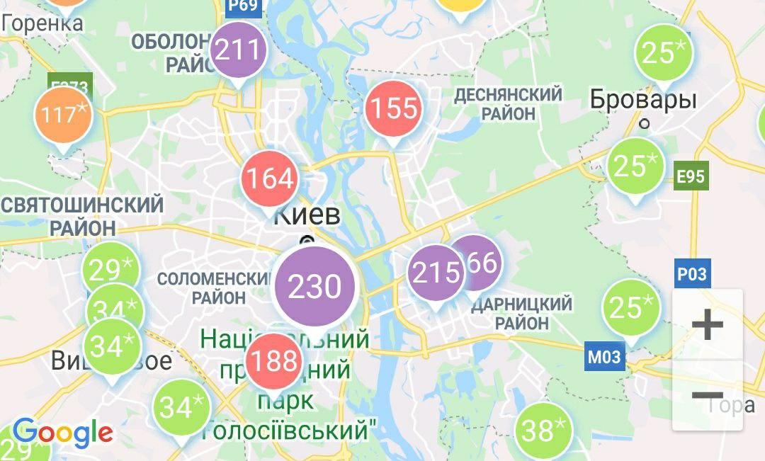 самые грязные районы Киева