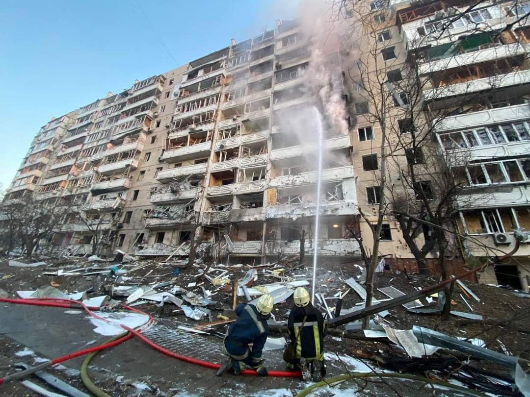 Обстрел жилого дома в Киеве 15 марта