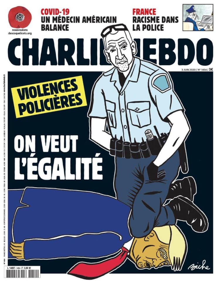 Карикатура Charlie Hebdo в Твиттере