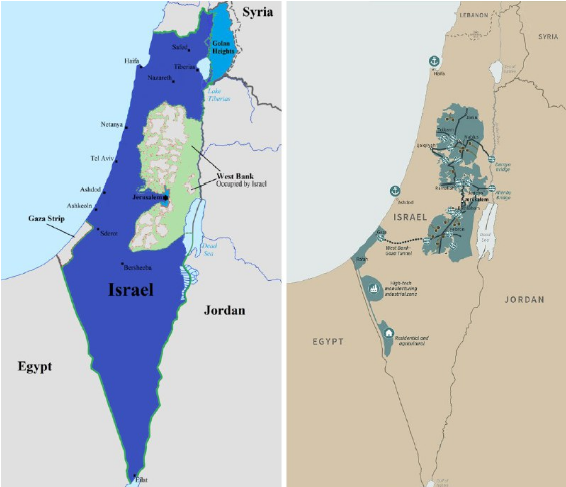 Карта Трампа будущей Палестины