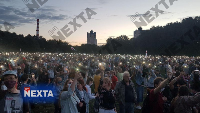 Фото и видео из Минска, где прошел многотысячный митинг в поддержку Тихановской