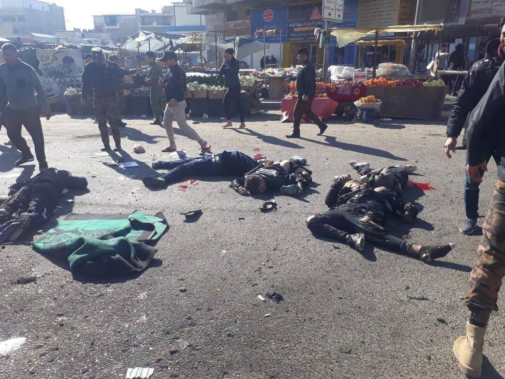 Террористы-смертники устроили двойной взрыв в Багдаде. Погибли десятки людей. Фото: Иракское международное агентство
