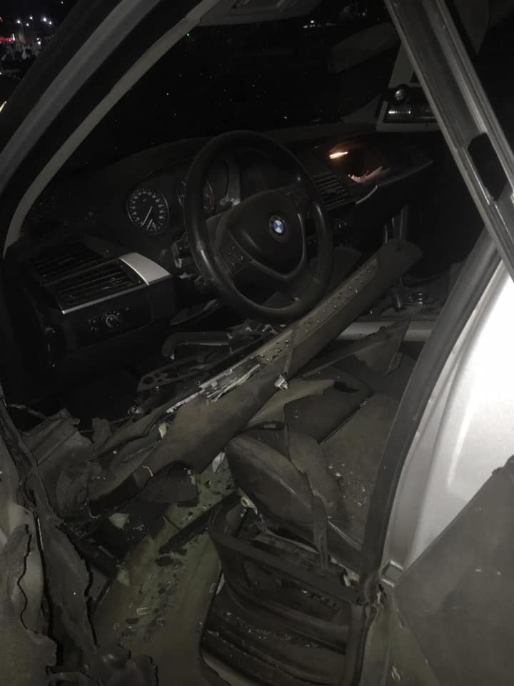 В Ивано-Франковске расстреляли автомобиль BMW Х5, он взорвался