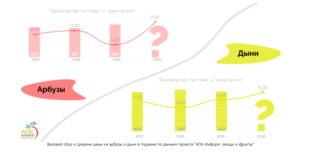 В Украине увеличились цены на арбузы и дыни. Скриншот: fruit-inform