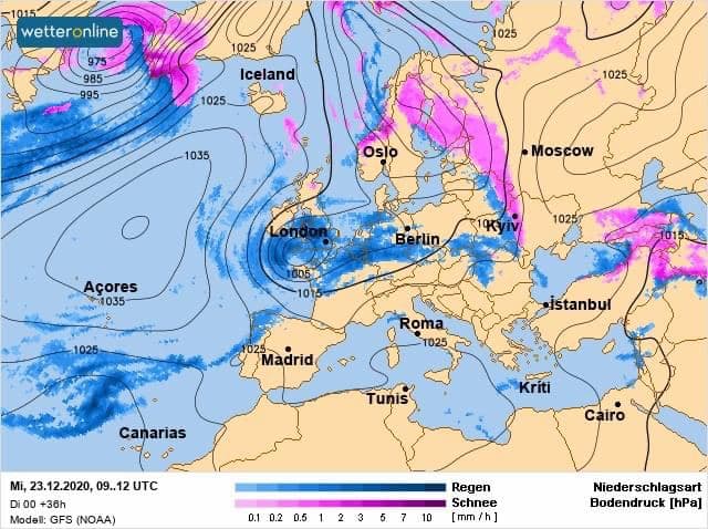 Прогноз погоды в Украине на 23 декабря от Натальи Диденко. Скриншот: telegram-канал/ Диденко