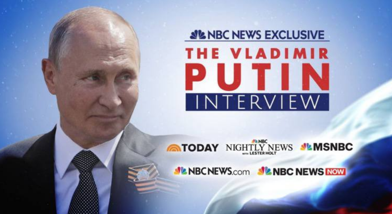 Путин даст интервью телеканалу США. Скриншот из анонса