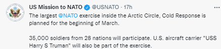 Учения НАТО пройдут за полярным кругом