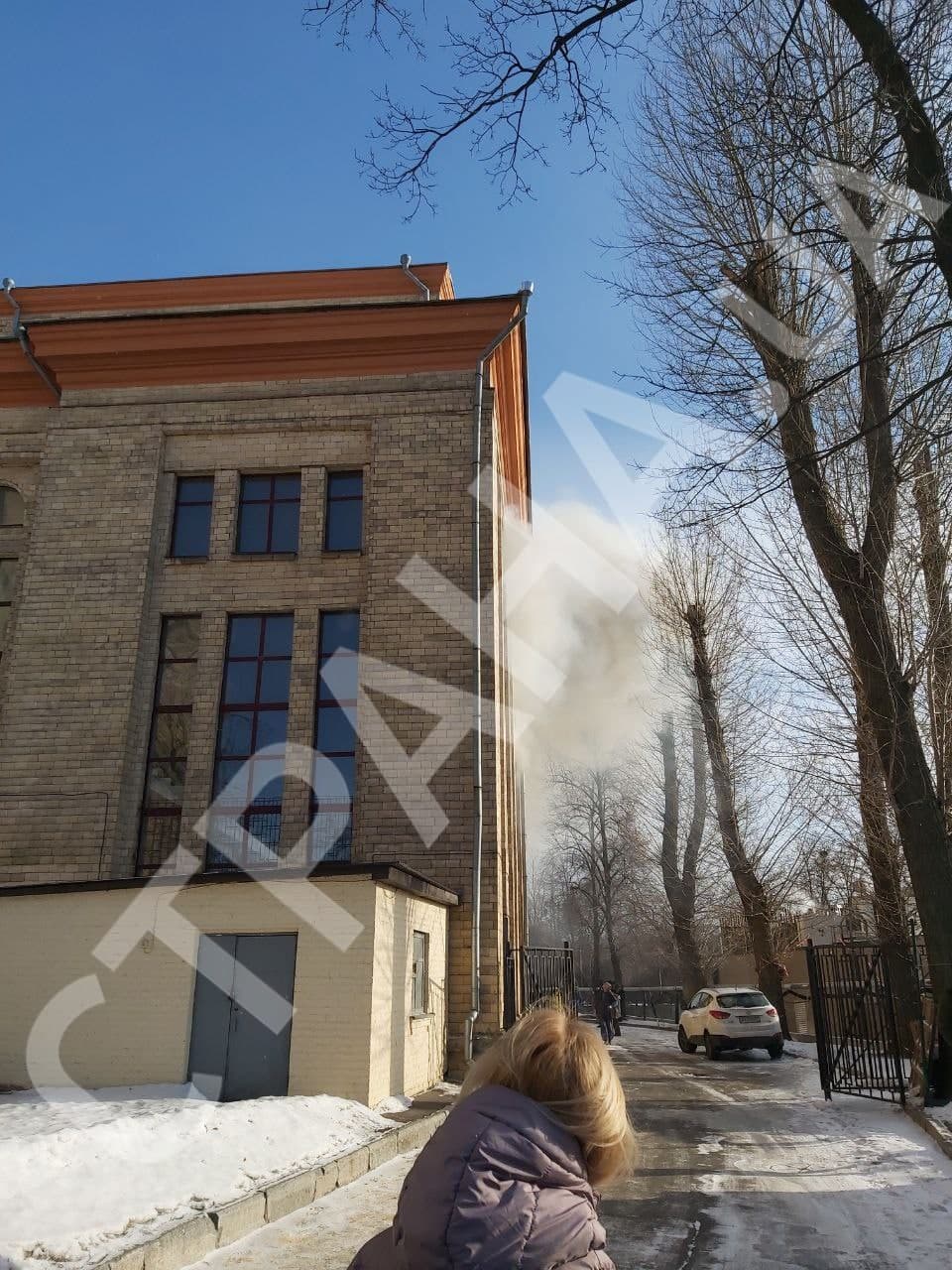 В университете Каразина пожар