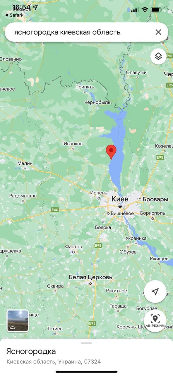 В Ясногородке Киевской области 27 февраля замечена российская бронетехника