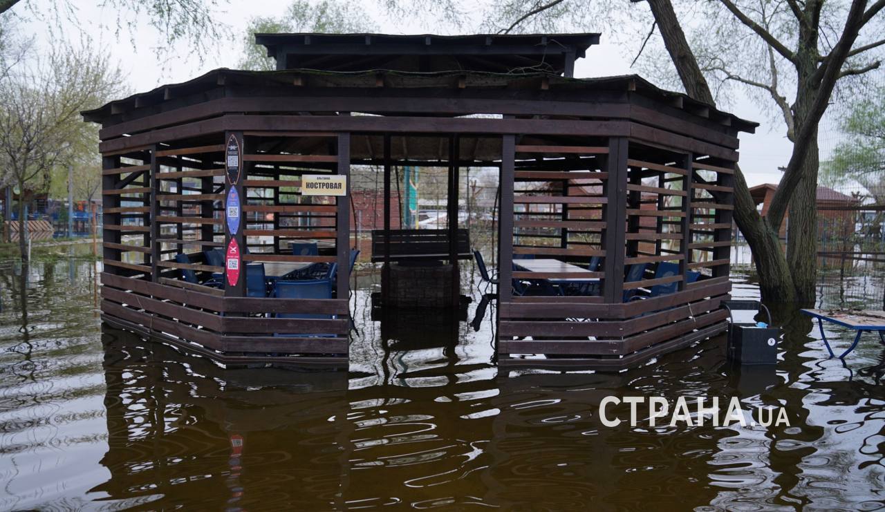 В Киеве затопило Гидропарк