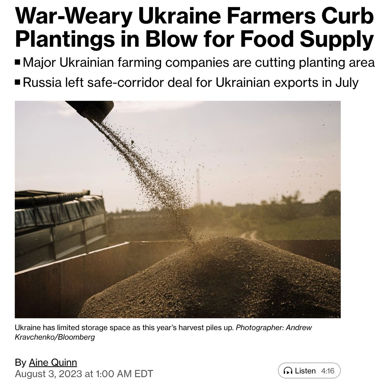 В Украине снижают посев озимых