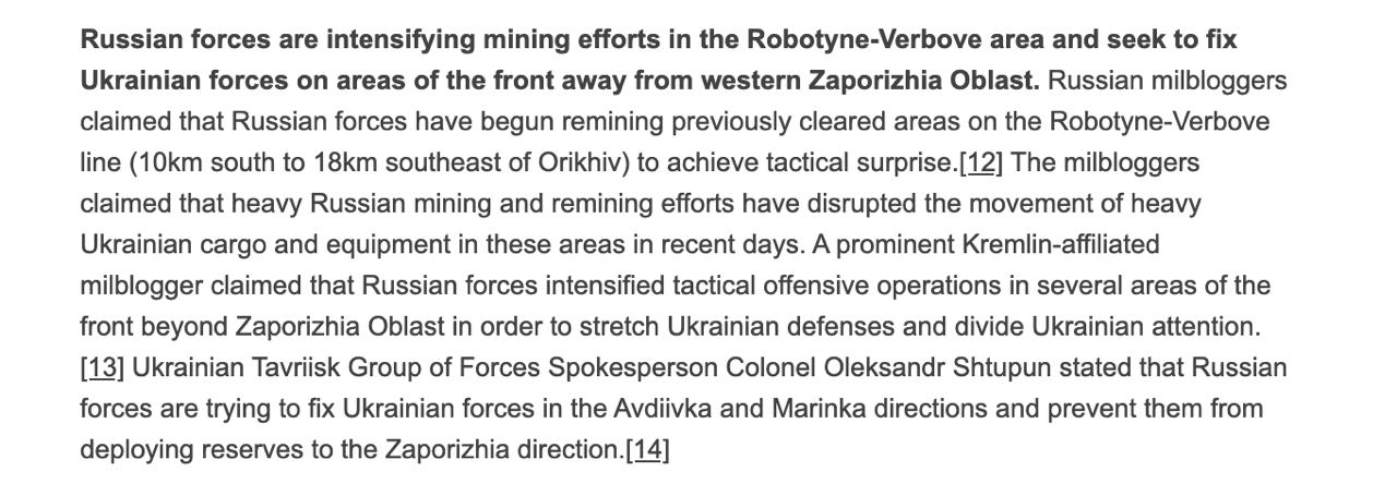 РФ повторно минирует участки на Запорожском фронте
