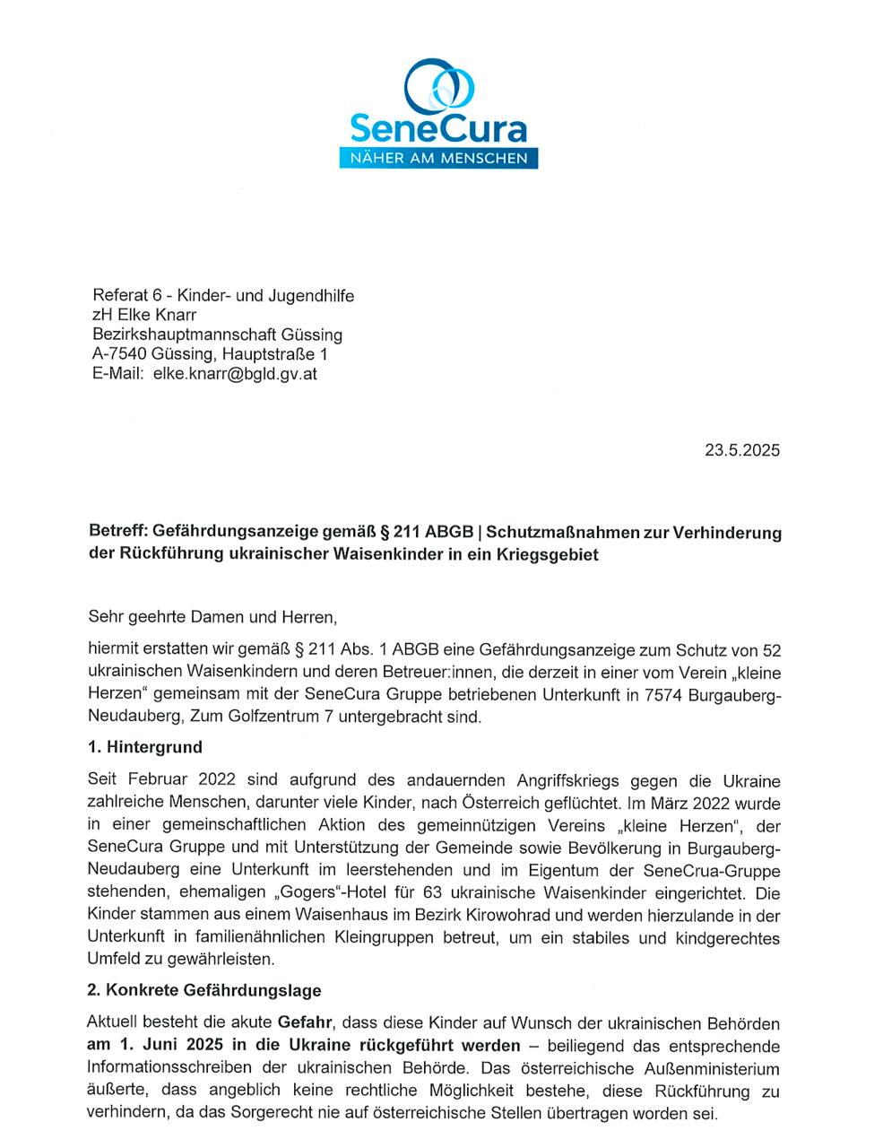 Снимок (3) обращения австрийской стороны. Источник - Телеграм