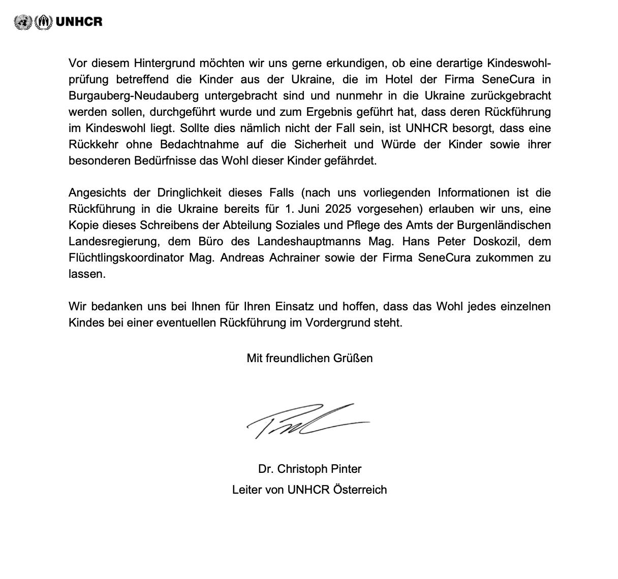 Снимок (2) обращения австрийской стороны. Источник - Телеграм