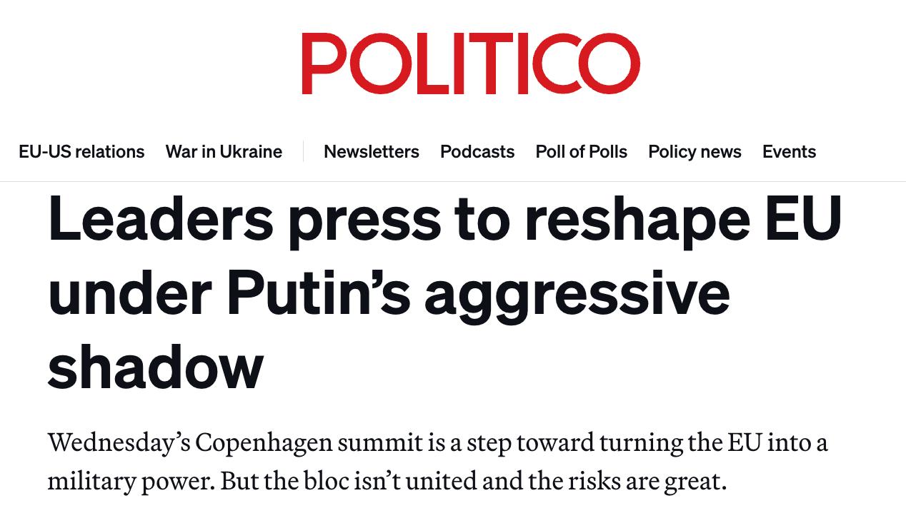 Снимок заголовка на politico.com