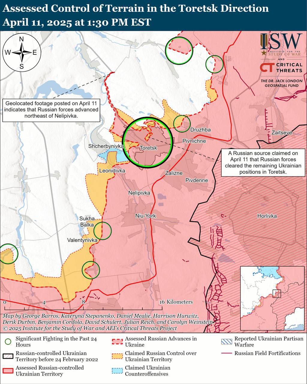 Карта бойових дій. Джерело - understandingwar.org