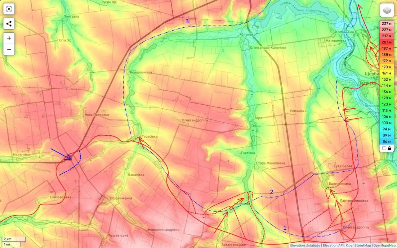 Карта бойових дій (2). Джерело - Телеграм