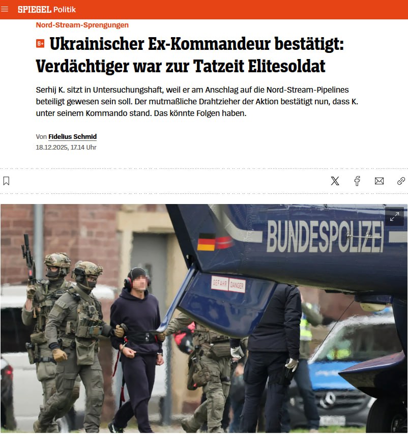 Підозрюваний у підриві газопроводу Північний потік служив у спецпідрозділі ЗСУ.